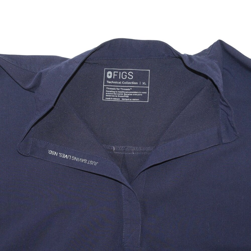 Figs XL Rafaela Navy Blue Sleeveless Scrub Top Vest Medical Nurse Vet EMS - Picture 5 of 10
